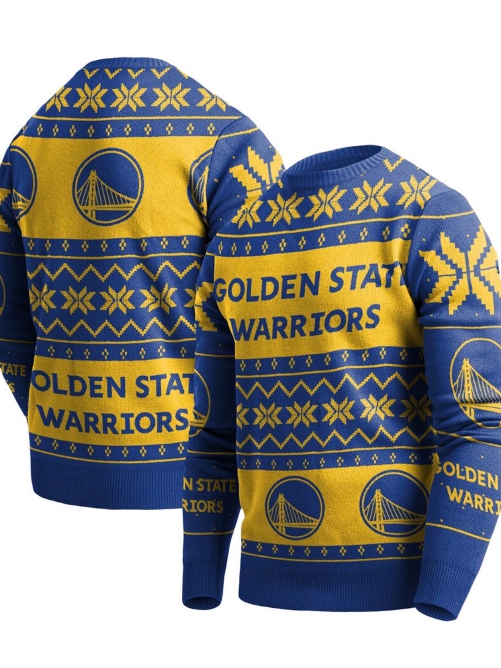 NWT FOCO Golden State Warriors NBA Ugly Christmas Sweater Men’s XL